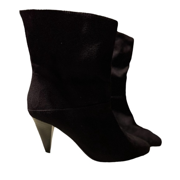 Express Faux Suede Heeled Ankle Boot 8 - Picture 4 of 9